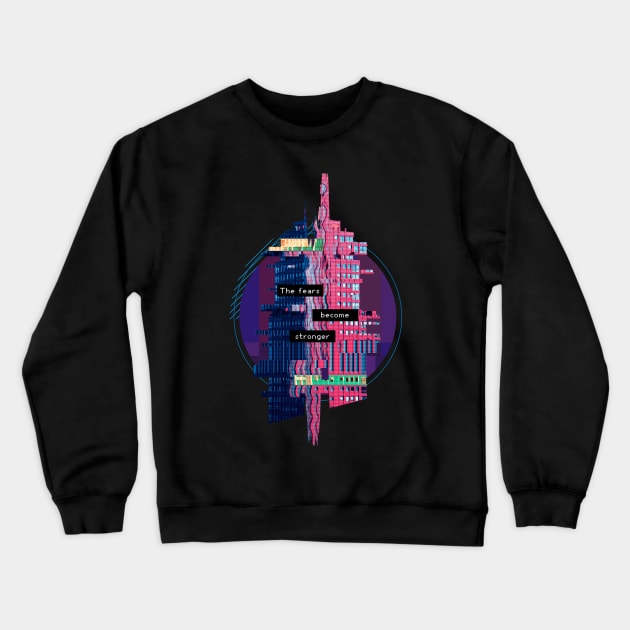 Glitch 3D Art Crewneck Sweatshirt by LR_Collections